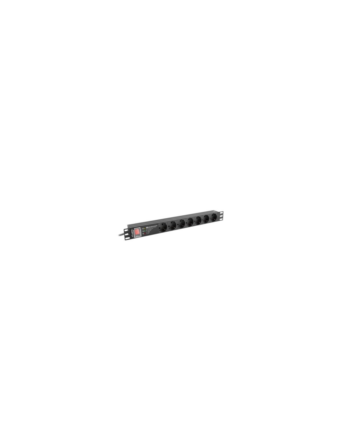 Lanberg PDU-PRO-07F-0200-BK unidad de distribución de energÍ­a (PDU) 6 salidas AC 1U Negro