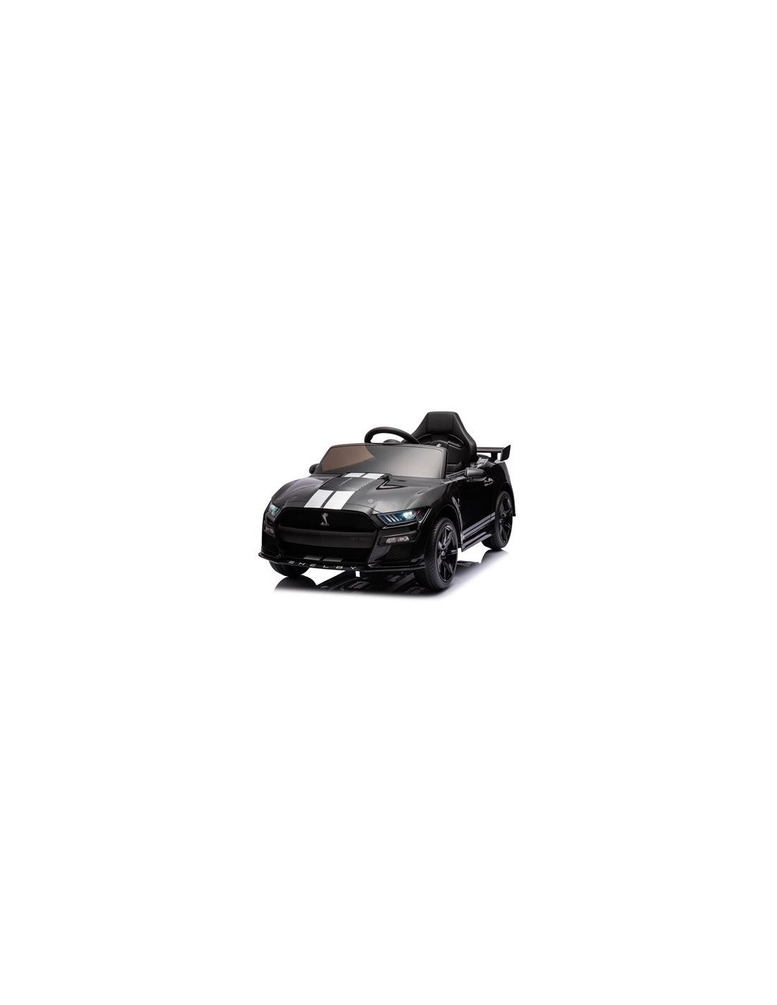 COCHE INFANTIL A BATERIA CON CONTROL REMOTO FORD MUSTANG SHELBY GT500 NEGRO