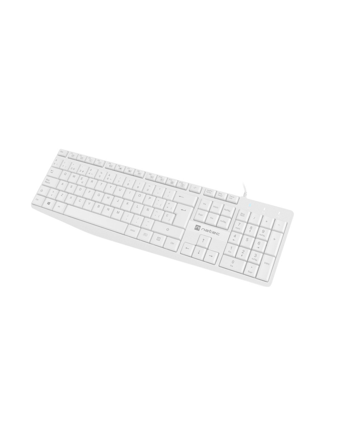 NATEC NKL-1949 teclado USB QWERTY Español Blanco