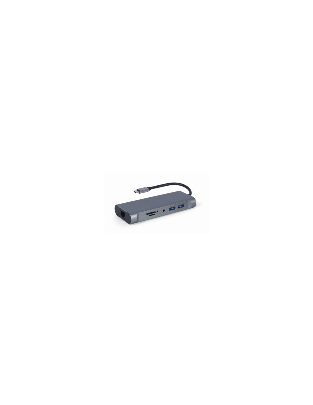 Gembird A-CM-COMBO7-01 hub de interfaz USB 3.2 Gen 1 (3.1 Gen 1) Type-A 625 Mbit/s Gris