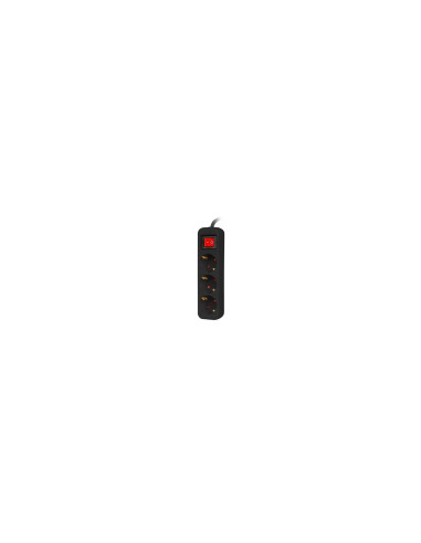 Lanberg PS1-03F-0150-BK base múltiple 1,5 m 3 salidas AC Interior Negro
