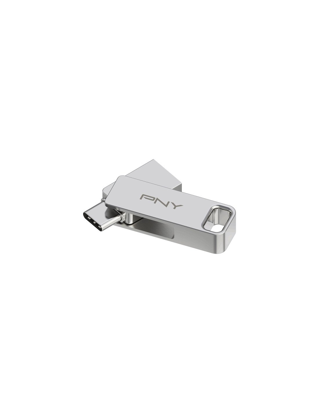 PNY DUO LINK unidad flash USB 128 GB USB Type-A / USB Type-C 3.2 Gen 1 (3.1 Gen 1) Acero inoxidable