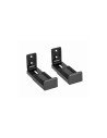 Gembird WM-SB-01 soporte de altavoz Pared Acrilonitrilo butadieno estireno (ABS), Acero Negro