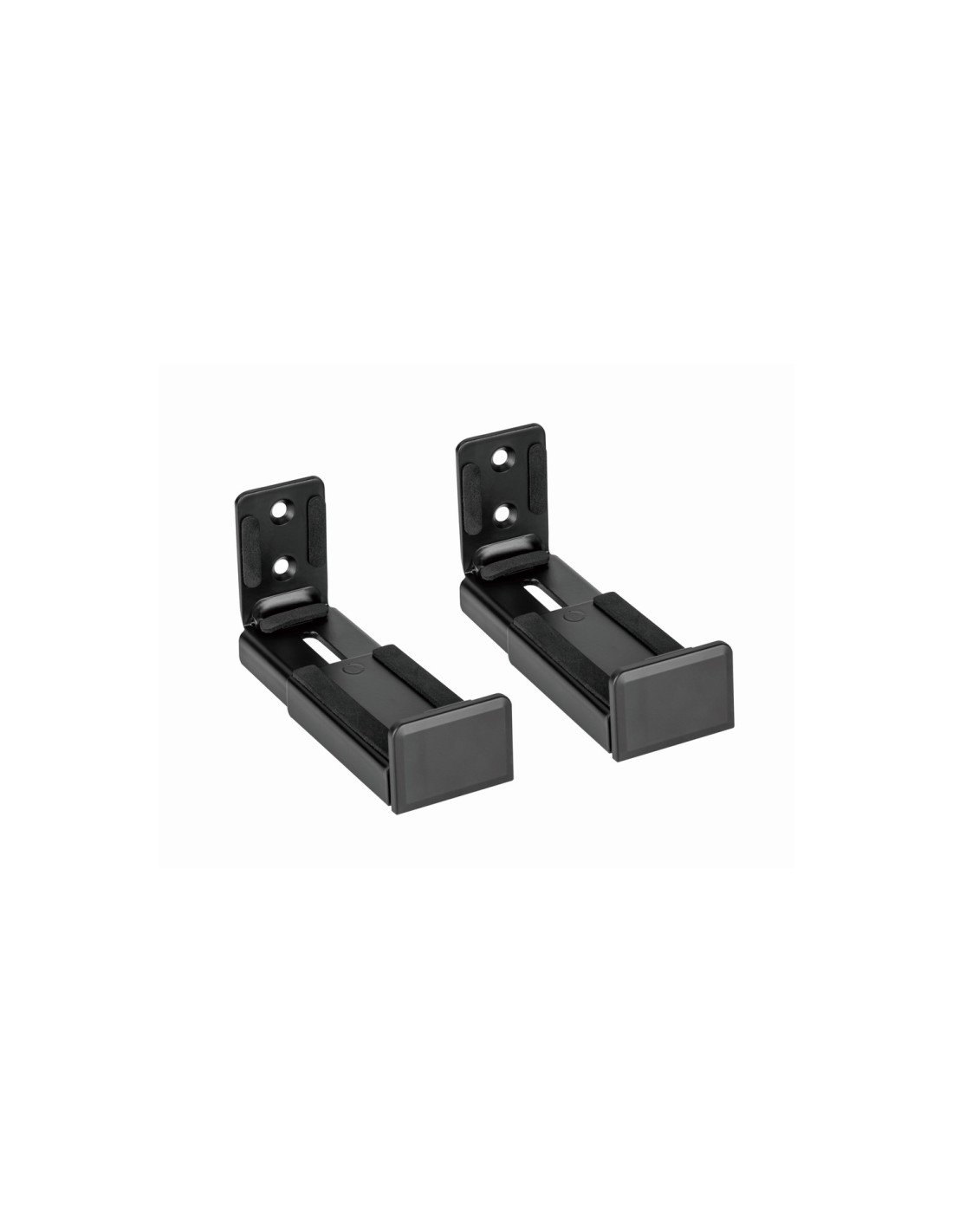 Gembird WM-SB-01 soporte de altavoz Pared Acrilonitrilo butadieno estireno (ABS), Acero Negro