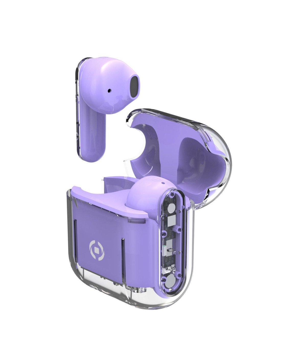 Celly SHEER Auriculares True Wireless Stereo (TWS) Dentro de oído Llamadas/Música Transparente, Violeta