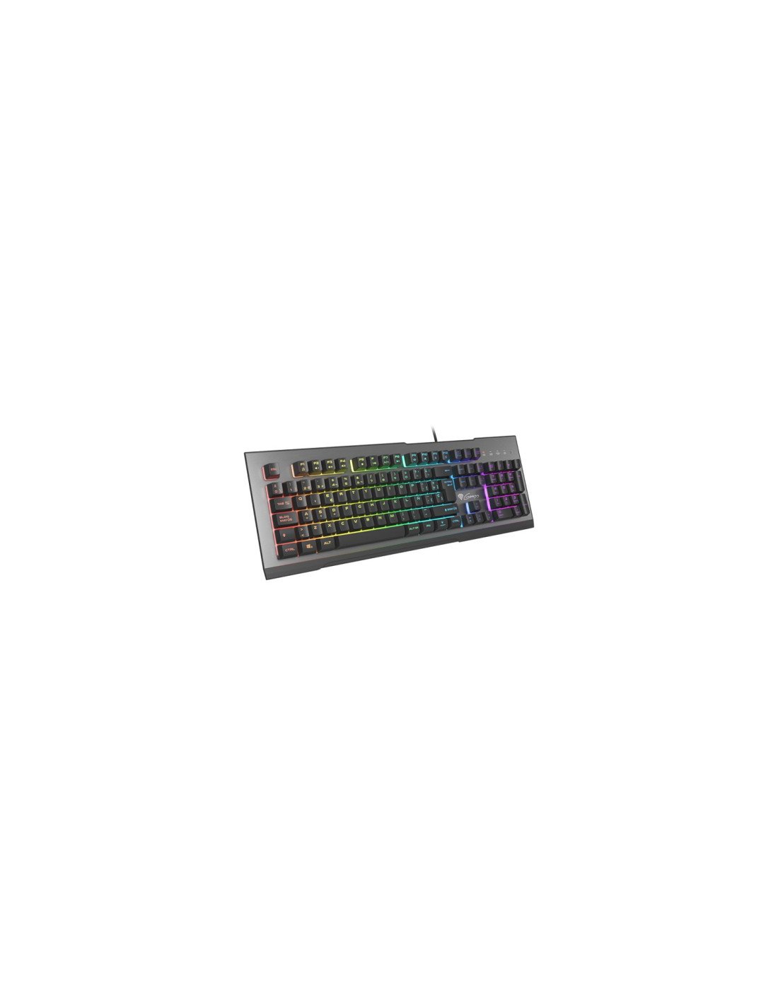 GENESIS Rhod 500 RGB teclado Juego USB QWERTY Español Negro, Gris