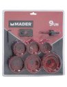 JUEGO 9 PCS CORONAS ACERO CARBONO MADER