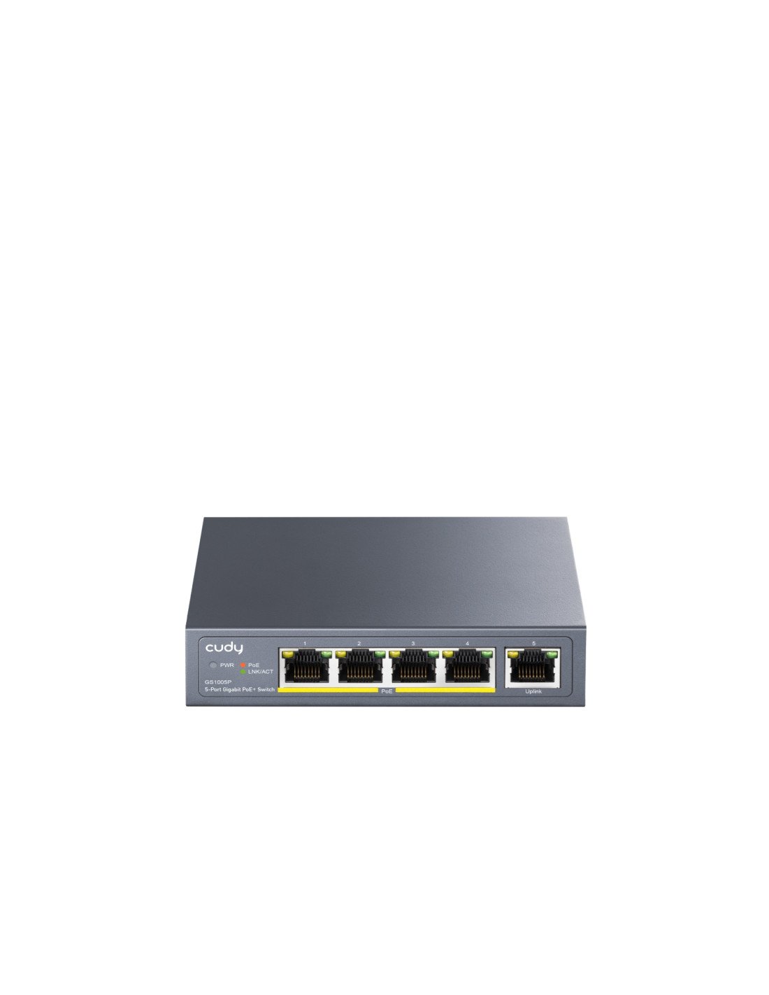 Cudy GS1005P switch Gigabit Ethernet (10/100/1000) Energía sobre Ethernet (PoE) Gris