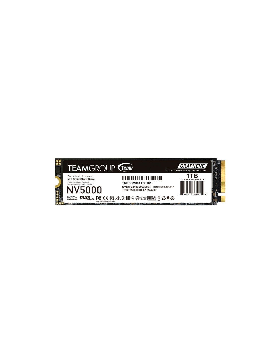 Team Group NV5000 1 TB M.2 PCI Express 4.0 NVMe 3D NAND