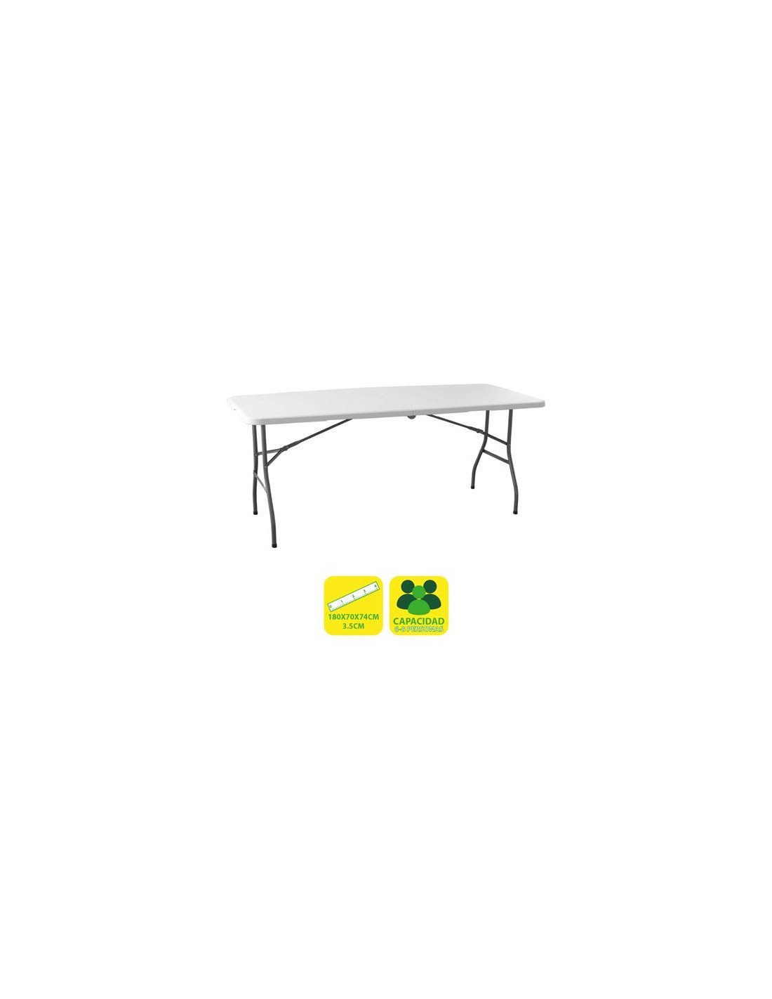 MESA DE RESINA PLEGABLE 180X70X74CM 3.5CM SUNGARDEN