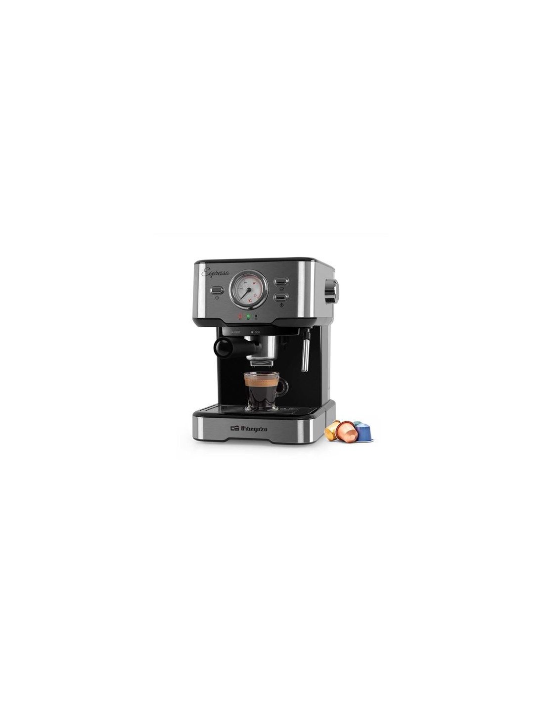 CAFETERA ELECTRICA 20BAR | 1100W | MOLIDO Y CAPSULAS | EX5500 ORBEGOZO
