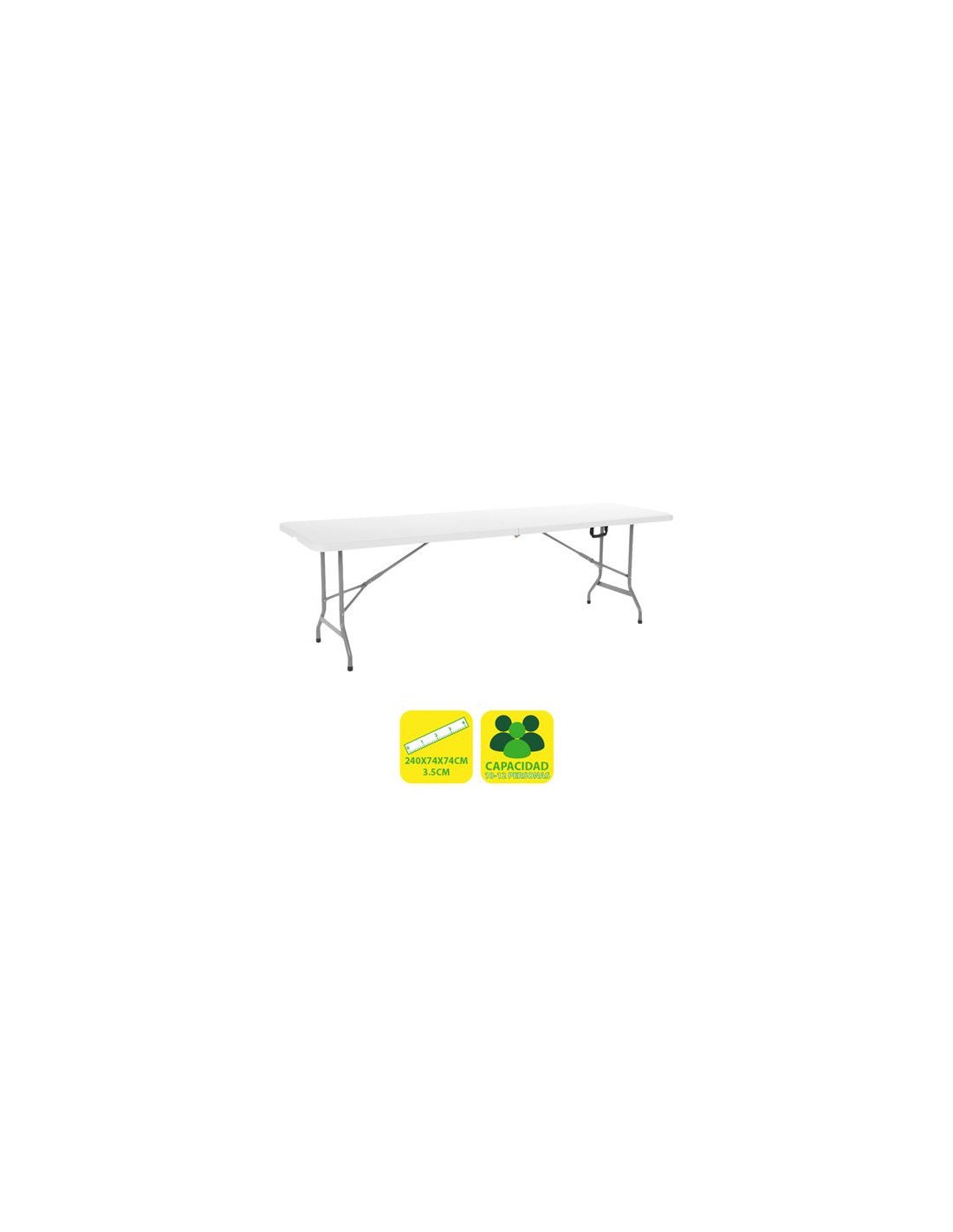 MESA DE RESINA PLEGABLE 240X74X74CM 3.5CM SUNGARDEN