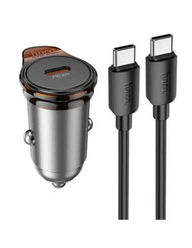 CARGADOR COCHE PD30W QC 3.0 + CABLE USB-C HOCO