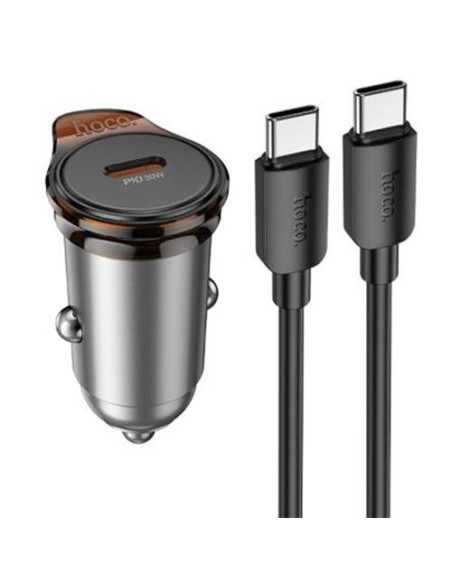 CARGADOR COCHE PD30W QC 3.0 + CABLE USB-C HOCO