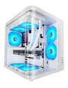Mars Gaming MC-CURVW Midi Tower Negro, Blanco