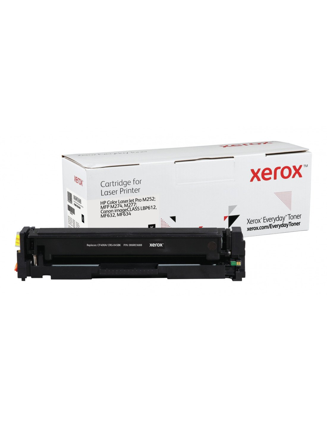 Toner xerox negro everyday compatible hp CF400A CRG-045BK 1500 paginas 006R03688