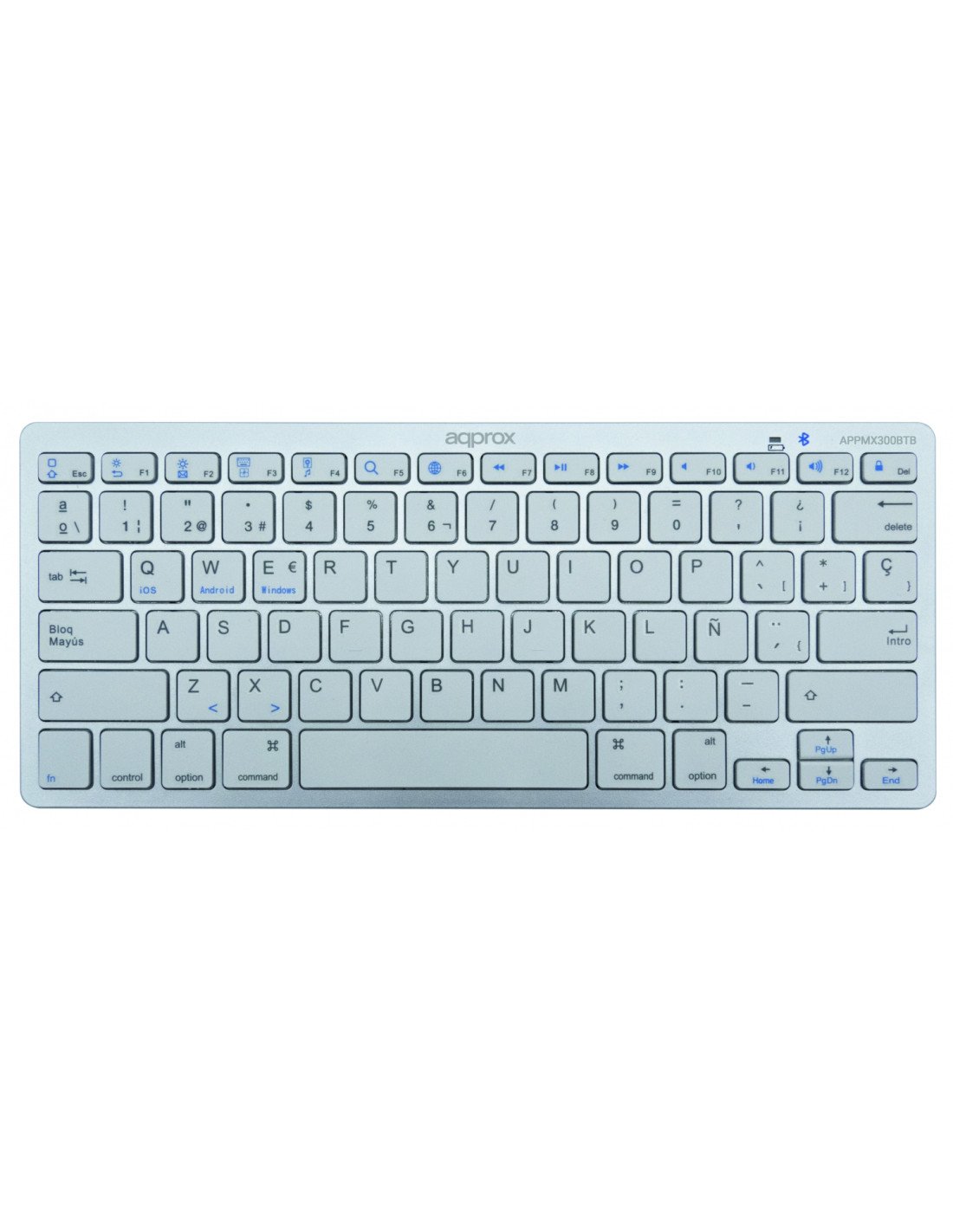 Approx Teclado APPMX300BTS Bluetooth plata