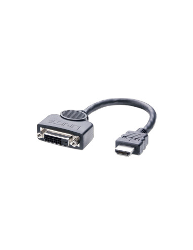 Lindy 41227 adaptador de cable de vÍ­deo 0,2 m DVI-D HDMI Negro
