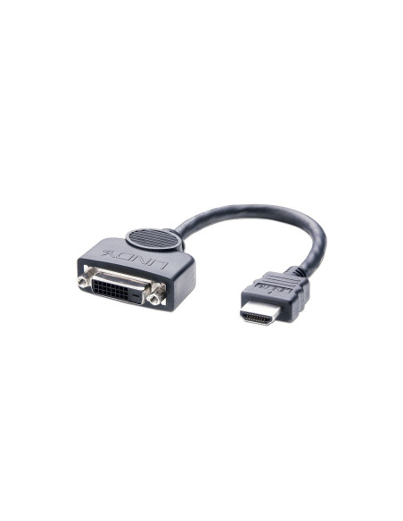 Lindy 41227 adaptador de cable de vídeo 0,2 m DVI-D HDMI Negro