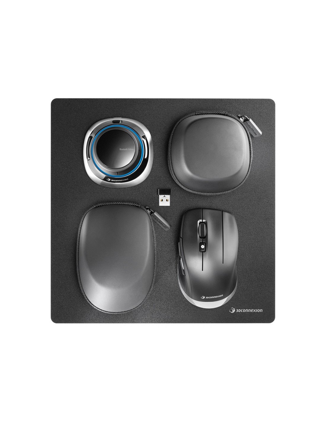 3Dconnexion SpaceMouse Wireless Kit 2 ratón Universal mano derecha RF Wireless + Bluetooth + USB Type-A Óptico