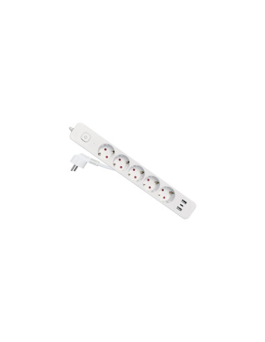 Equip 245555 base múltiple 2,5 m 5 salidas AC Interior Blanco