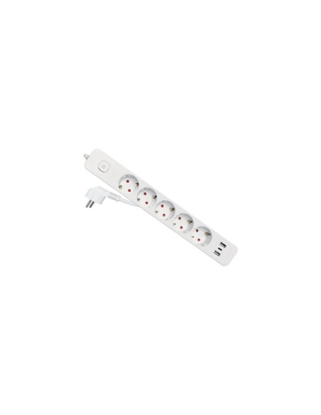Equip 245555 base múltiple 2,5 m 5 salidas AC Interior Blanco