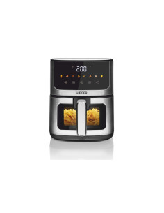Haeger AF-D47.005A freidora Sencillo 4,7 L Independiente 1200 W Freidora de aire caliente Negro, Plata