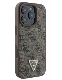 GUESS FUNDA TRIANGLE STRASS IPHONE 16 PRO MAX MARRÓN