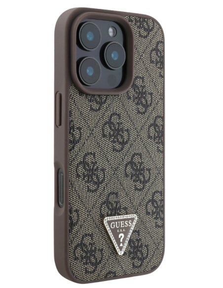 GUESS FUNDA TRIANGLE STRASS IPHONE 16 PRO MAX MARRÓN
