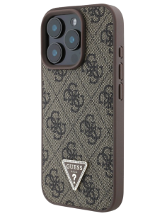 GUESS FUNDA TRIANGLE STRASS IPHONE 16 PRO MAX MARRÓN 2