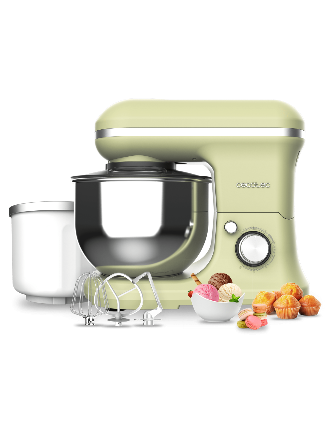 Batidora Amasadora Cecomixer Merengue 5L 1200 Ice-Cream Green