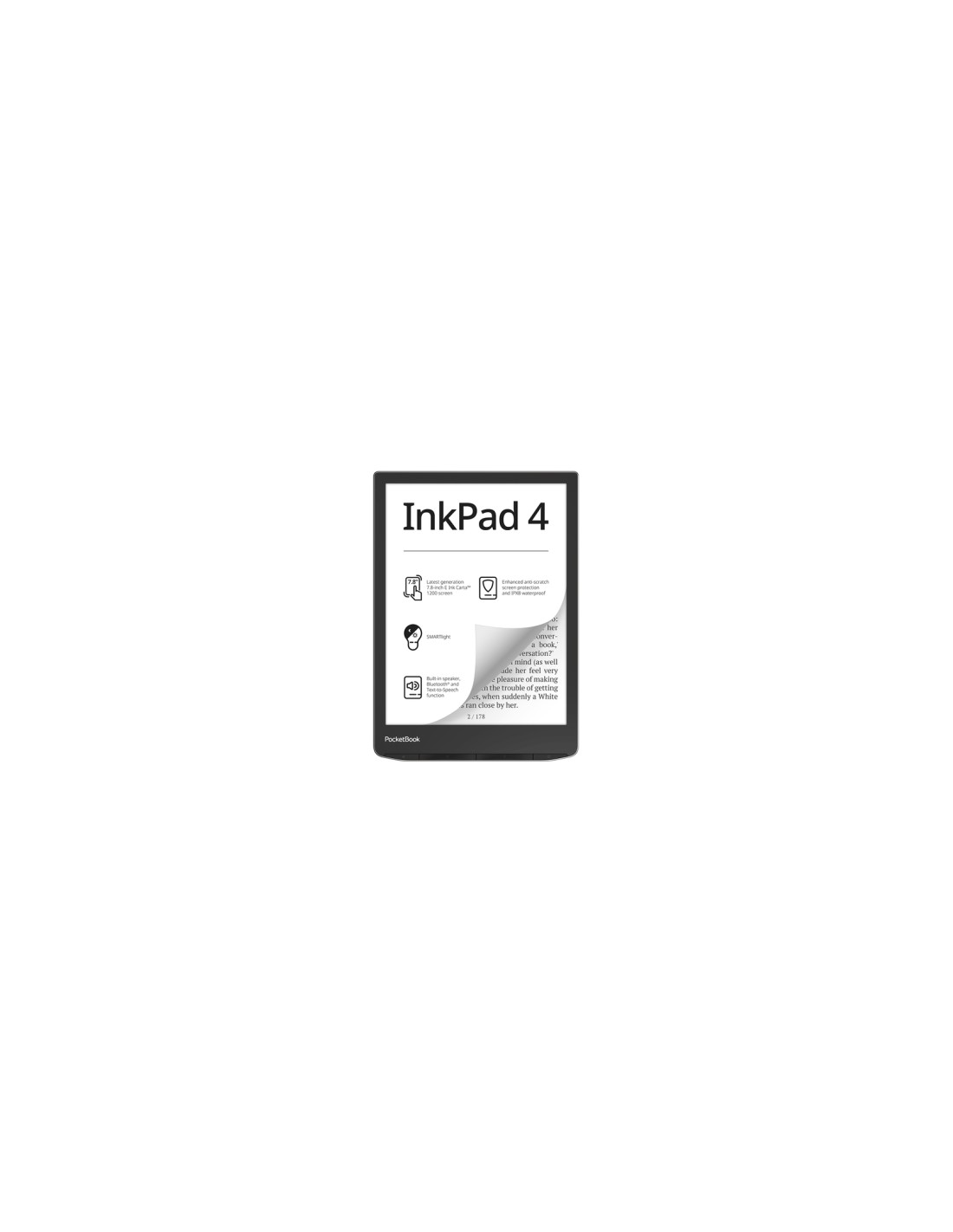 PocketBook InkPad 4 lectore de e-book Pantalla táctil 32 GB Wifi Negro, Plata