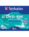 DVD-RW VERBATIM 5 UNIDADES 4.7GB 4x 43285