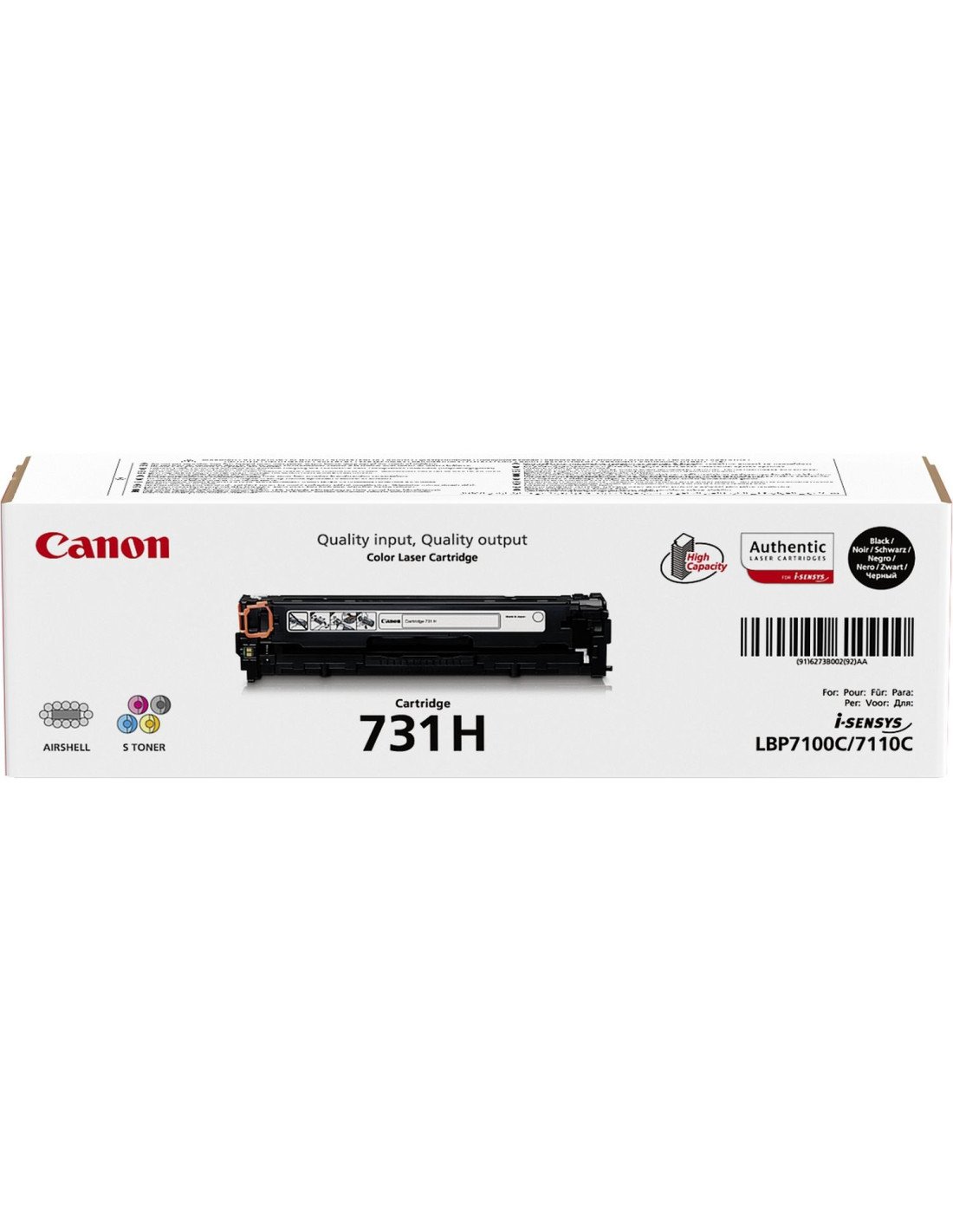 Canon 731H toner 1 pieza Original Negro