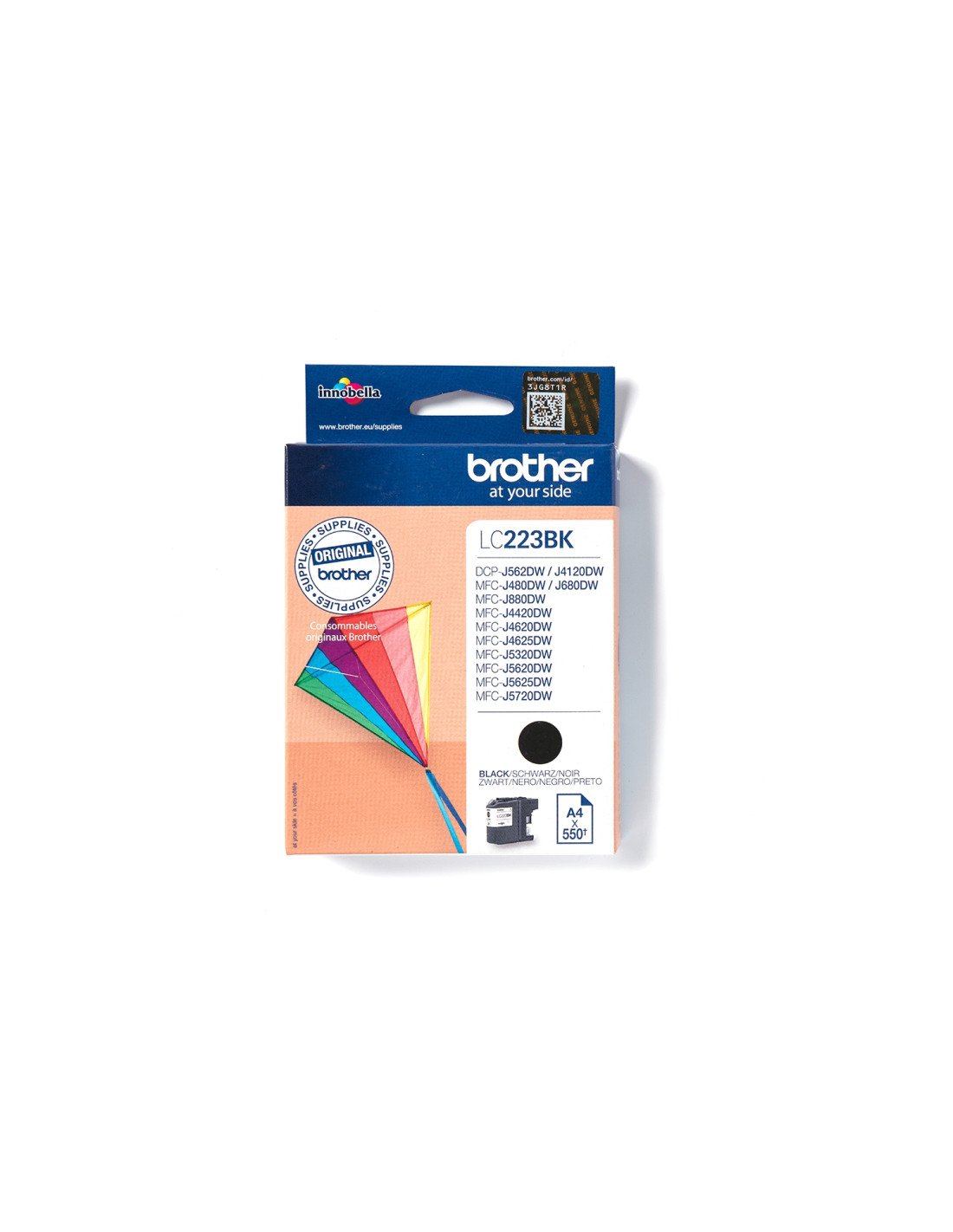 Brother LC223BK cartucho de tinta 1 pieza(s) Original Negro