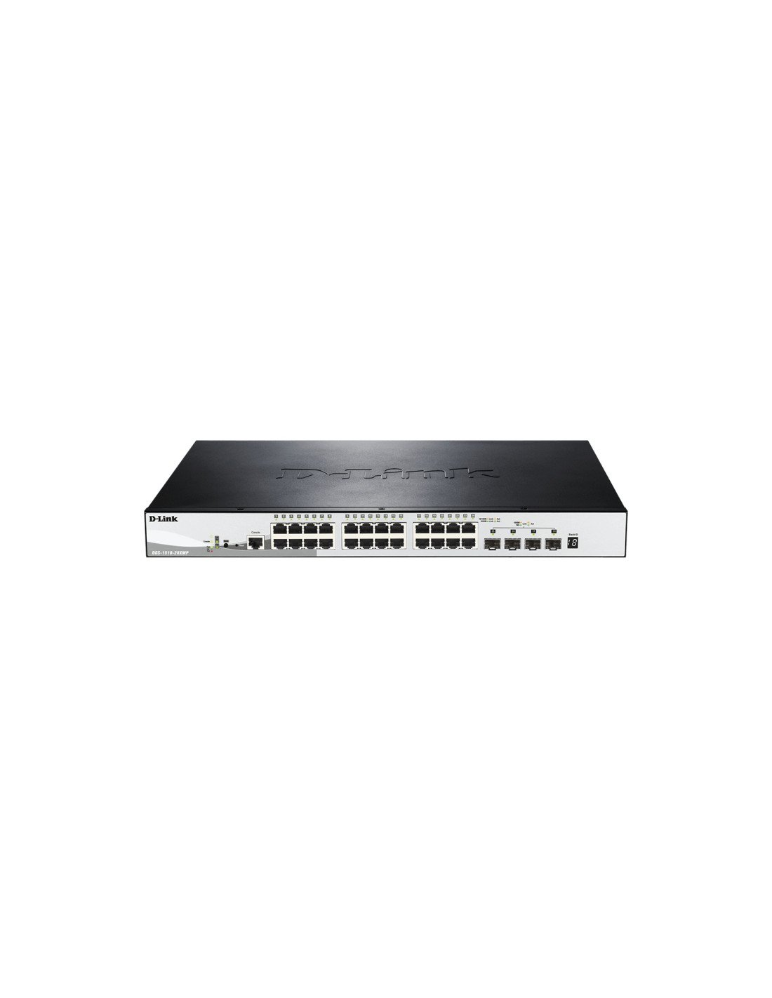 D-Link DGS-1510-28XMP Gestionado L2/L3 Gigabit Ethernet (10/100/1000) Energía sobre Ethernet (PoE) Negro, Gris