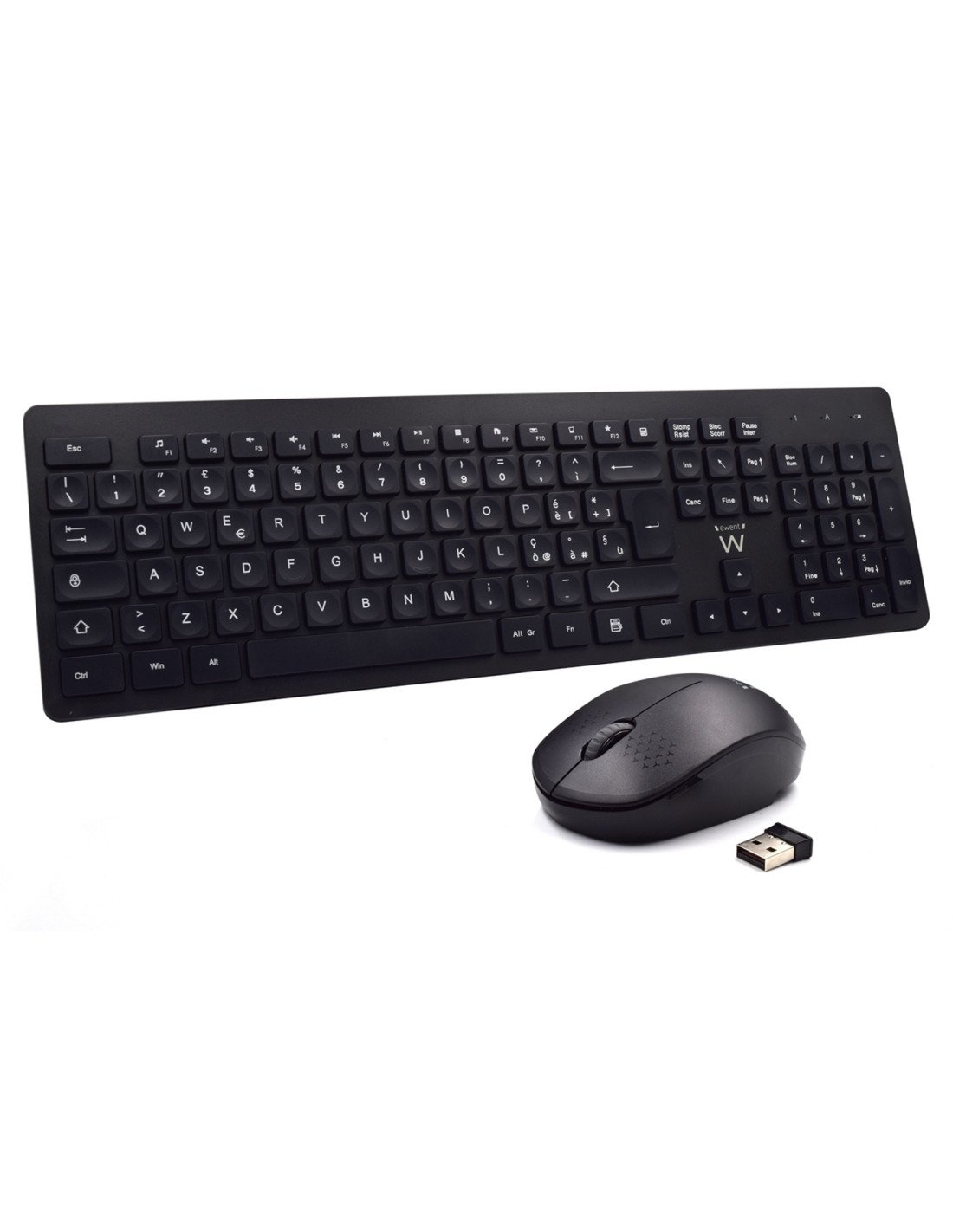 Ewent EW3255 teclado Ratón incluido Universal QWERTY Italiano Negro