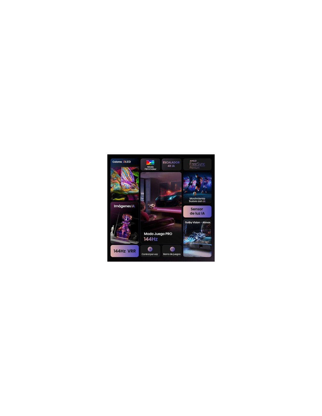 Hisense 55E7Q PRO 139,7 cm (55") 4K Ultra HD Smart TV Wifi Negro 330 cd / m²