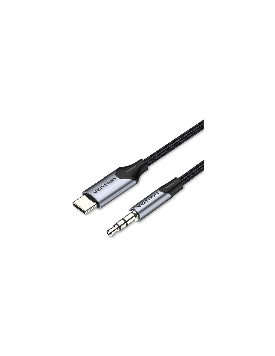 Vention Cable Conversor Audio BGKHF/ USB Tipo-C Macho - Jack 3.5 Macho/ 1m/ Gris