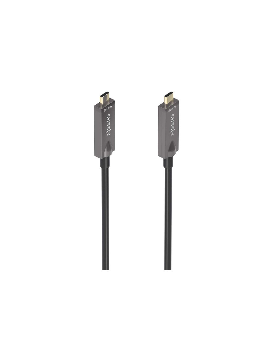 AISENS - Cable USB 3.1 Gen2 10Gbps AOC 4K@60Hz 3A 60W E-Marker, tipo USB-C/M-USB-C/M, Negro, 15m