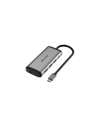 Vention Docking USB Tipo-C CNBHB/ 1xHDMI/ 3xUSB/ 1xUSB Tipo-C PD/ Gris