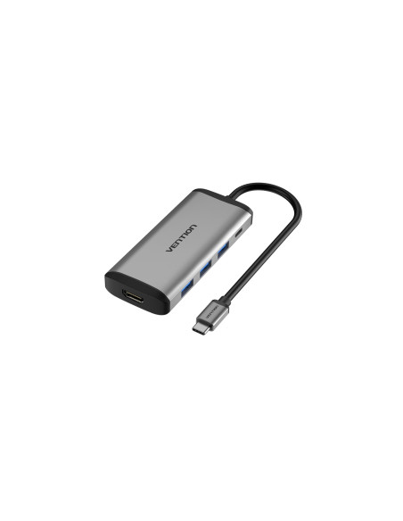 Vention Docking USB Tipo-C CNBHB/ 1xHDMI/ 3xUSB/ 1xUSB Tipo-C PD/ Gris