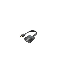 Vention Cable Conversor 74345/ HDMI Macho/ VGA Hembra - Jack 3.5 Hembra/ 15cm/ Negro