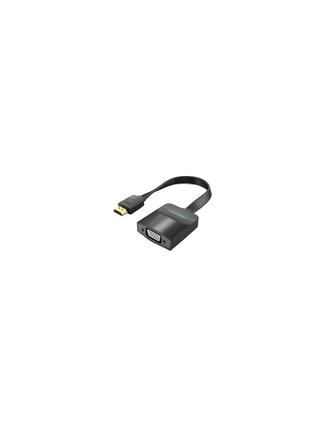 Vention Cable Conversor 74345/ HDMI Macho/ VGA Hembra - Jack 3.5 Hembra/ 15cm/ Negro