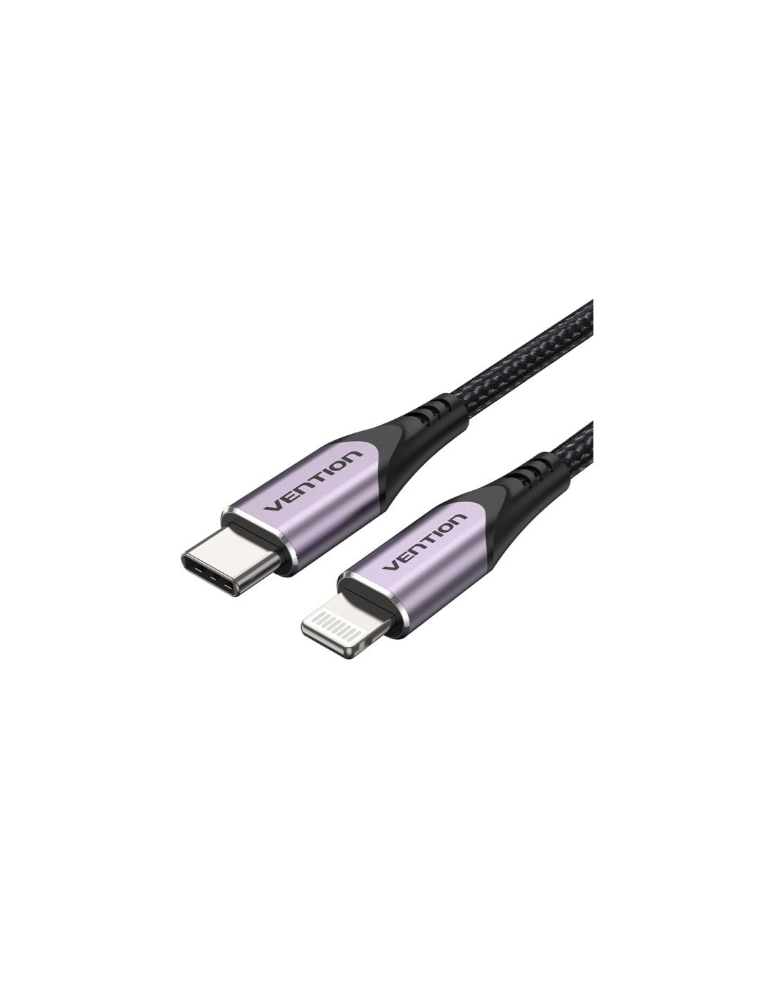 Vention Cable USB 2.0 Tipo-C Lightning TACVF/ USB Tipo-C Macho - Lightning Macho/ 1m/ Morado