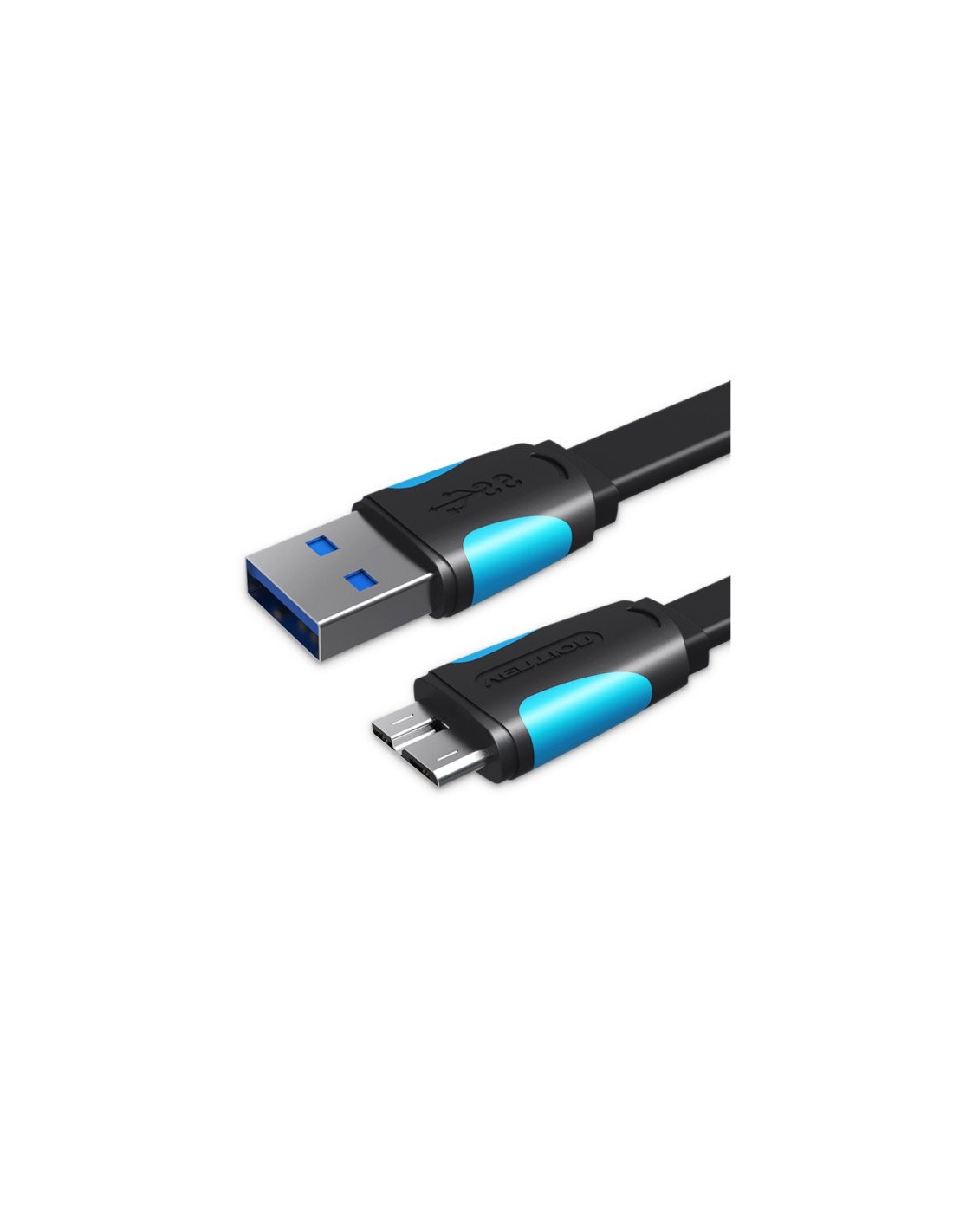 Vention Cable USB 3.0 VAS-A12-B100/ MicroUSB Macho - USB Macho/ 1m/ Azul y Negro