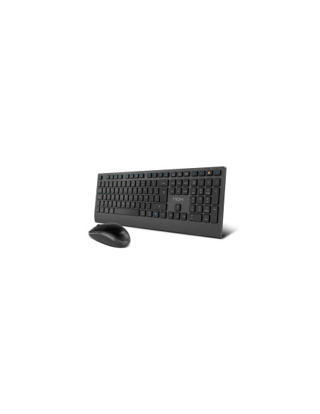 NOX NXLITEDUOSP teclado Ratón incluido Hogar RF Wireless + Bluetooth QWERTY Español Negro
