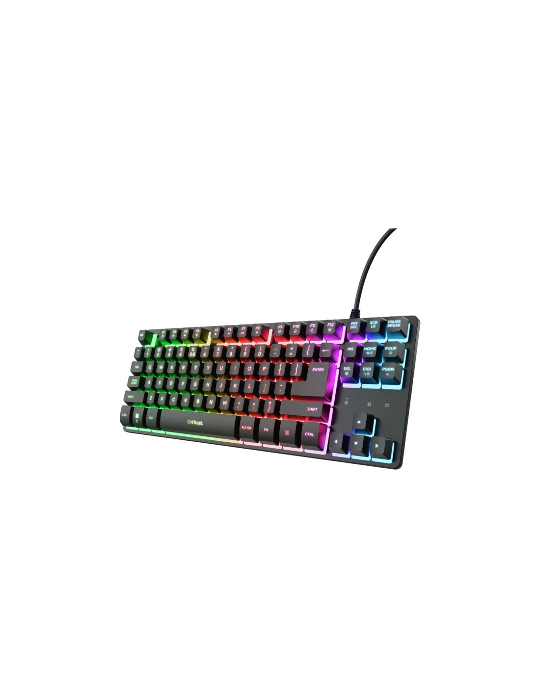 Trust GXT 833 Thado TKL teclado Juego USB QWERTY Español Negro