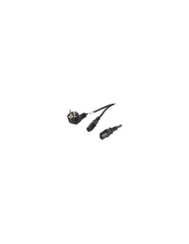 Lanberg CA-C13C-13CC-0018-BK cable de alimentación Negro 2 m C13 acoplador CEE7/7