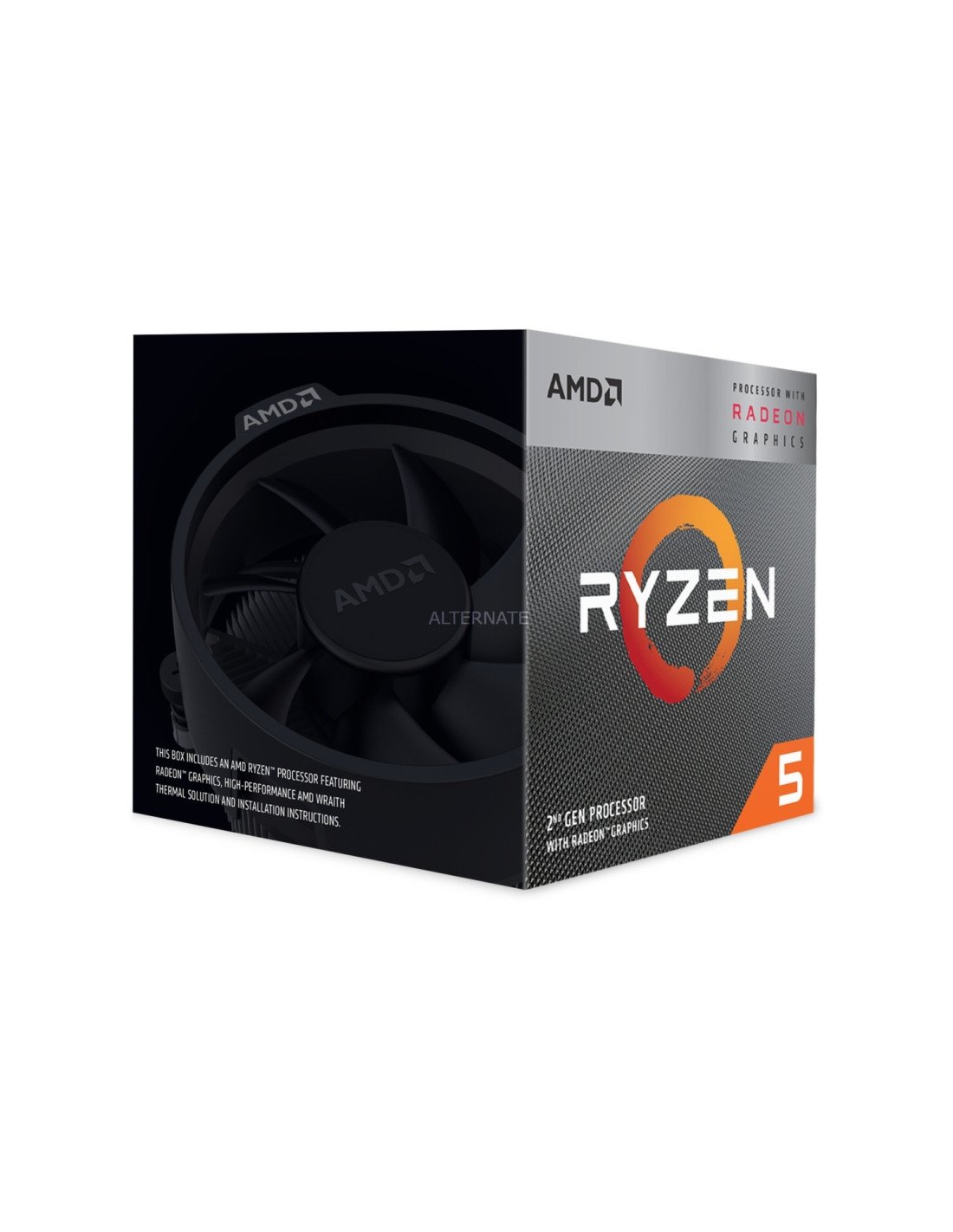 PROCESADOR AMD RYZEN 5 3400G AM4 3.7GHZ YD3400C5FHBOX